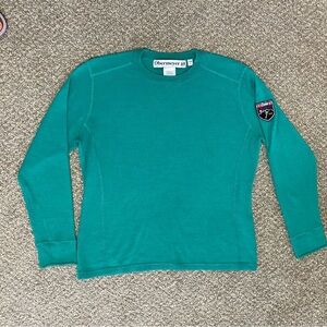 Obermeyer VTG Womens Large Wool Blend Sweater Aspen *sm hole/stain See Pix